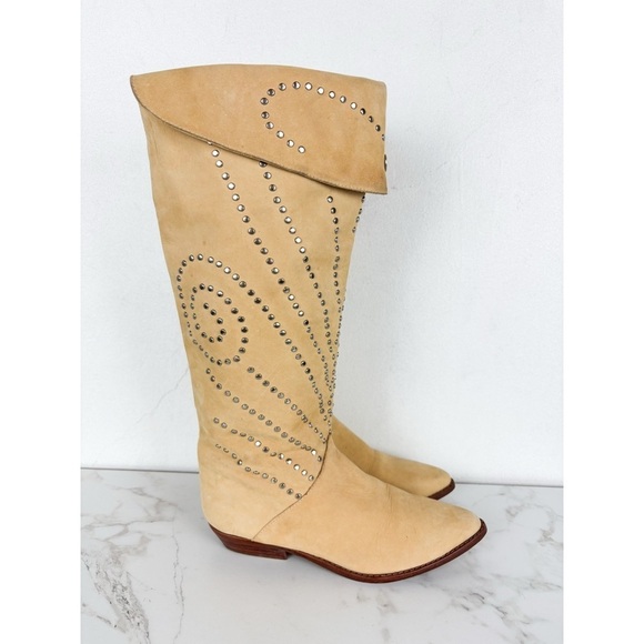 Vintage Shoes - Vintage Circle S Studded Genuine Leather Cowboy Boots Sz 7